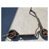 Vintage Metal Scooter with Wooden Footboard r2