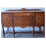 Wooden Sideboard with Drawers and Cabinets