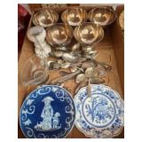 Lot: Silver Items, Plates, and Accessories