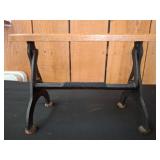 Cast Iron papper towel holder with Wood Top