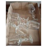Clear Stemmed Glass Goblets