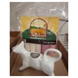 Ceramic Cat Creamer & Amish Land Soap Bars