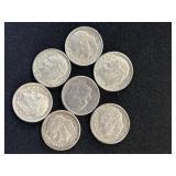 Seven Silverï¿½Roosevelt Dimes