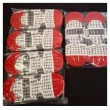 Cooper & Jin Low-Cut Socks in Red and White