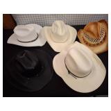 Five Assorted Cowboy Hats
