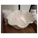 White Ceramic Bunny Serving Bowl