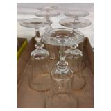 Clear Stemware with Gold Trim