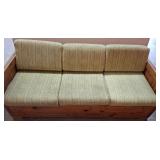Wood-Framed Sofa with Upholstered Cushions