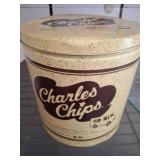Charles Chips Metal Storage Tin with Lid