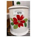 Holiday Ceramic Canister with Lid