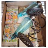 Box Lot with decorativeï¿½ oil glass candles,
