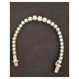 Sterling Tennis Bracelet with Round Stones