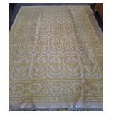 8x12 Beige and Gold Area Rug with Fringe