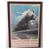 Framed New 20th Century Limited Poster