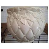 Embossed Ceramic Planter with McCoy Marked