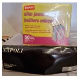 Staples Slim CD Jewel Cases & Napoli Glass Bowl
