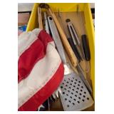 Grill Tools and American Flag Set