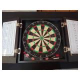Wall-Mounted Dartboard Cabinet Set