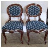 Upholstered Balloon-Back Chairs
