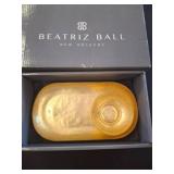Beatriz Ball Gold Tray and Bowl Set with Box