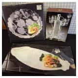 Platters and Alco Barware Set