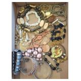 Costume Jewelry Lot with Necklaces & Bangles