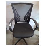 Black Mesh Swivel Office Chair with Armrests
