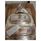Silverplate Double Covered Butter Dish Set