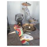 Metal Animal-Themed Garden Sculptures c1