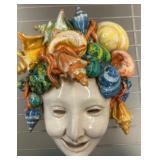 Ceramic Mask with Multicolor Shell Motif
