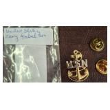 United States Navy Anchor Insignia Pin Set