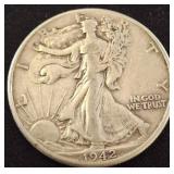 1942 Walking Liberty Half Dollar Coin