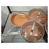 Gotham Steel Cookware Set with Lids