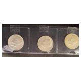 3 Kennedy Half Dollar Coins