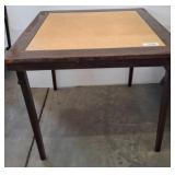 Wooden Card Table With Inset Top