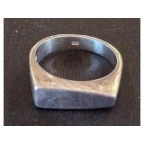 Sterling Silver 925 Rectangular Signet Ring