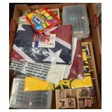 Craft Supplies Lot with Stamps and Flags