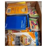 School Supplies Including Pens and Notebooks