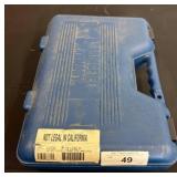 Blue Firearm Case with Foam Inserts