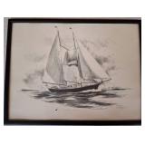 Framed 1977 Tabor Boy Print by Robert Shure