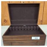Wooden Box With Interior Compartments