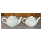 White Ceramic Teapots by Linens 