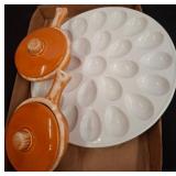 Oven-Proof USA Dishes with Egg Platter