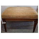 14in Upholstered Ottoman With Wood Frame