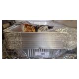 Stack of Large Disposable Aluminum Pans