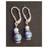 Sterling Silver Earrings with Pearls