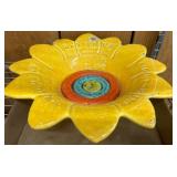 Yellow Sunflower-Shaped Ceramic Bowl