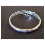Sterling Silver Hinged Bangle Bracelet