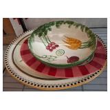 Decorative Ceramic Plates and Bowl Set