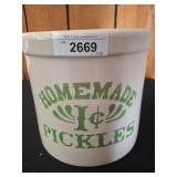 Homemade Pickles Ceramic Crock